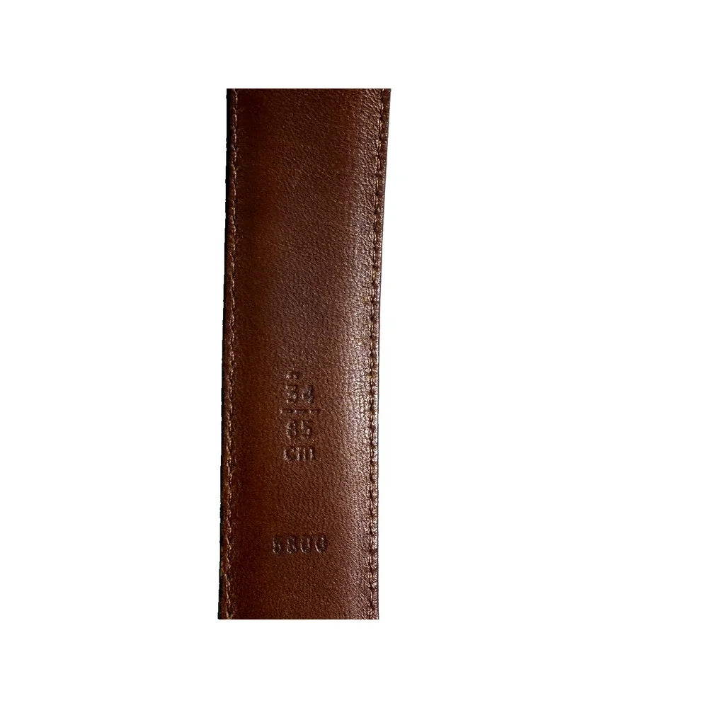 Coach Vintage Mens Belt Size 34 Genuine Cowhide Leather Brass Buckle Dk Brown